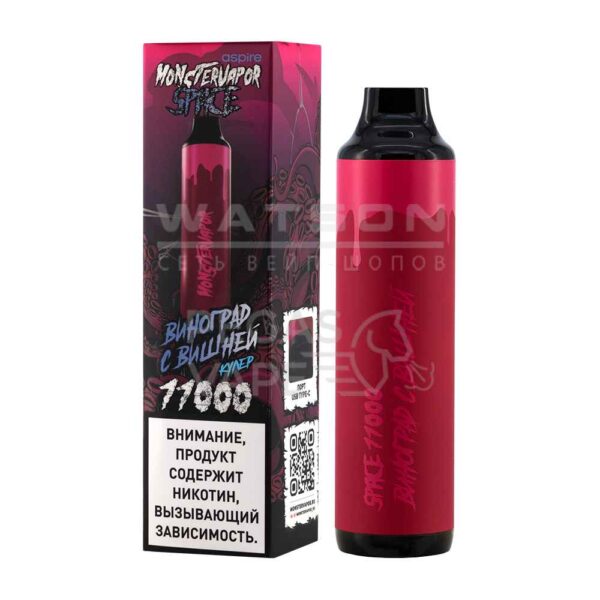 Электронная сигарета MONSTERVAPOR SPACE 11000 (Виноград с вишней) Электронная сигарета MONSTERVAPOR SPACE 11000 (Виноград с вишней)