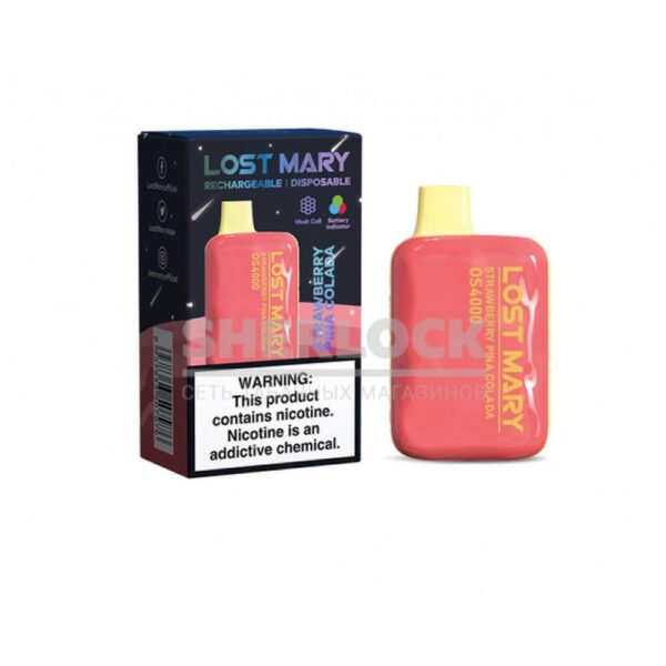 Электронная сигарета LOST MARY OS4000 Strawberry Pina Colada (Клубника-Пина колада) Электронная сигарета LOST MARY OS4000 Strawberry Pina Colada (Клубника-Пина колада)