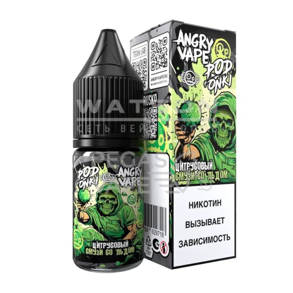 Жидкость ANGRY VAPE x PODONKI (Цитрусовый смузи Лед) 10 мл 2% (20 мг/мл) Жидкость ANGRY VAPE x PODONKI (Цитрусовый смузи Лед) 10 мл 2% (20 мг/мл)