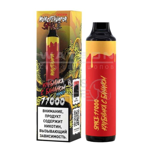 Электронная сигарета MONSTERVAPOR SPACE 11000 (Клубника с бананом) Электронная сигарета MONSTERVAPOR SPACE 11000 (Клубника с бананом)
