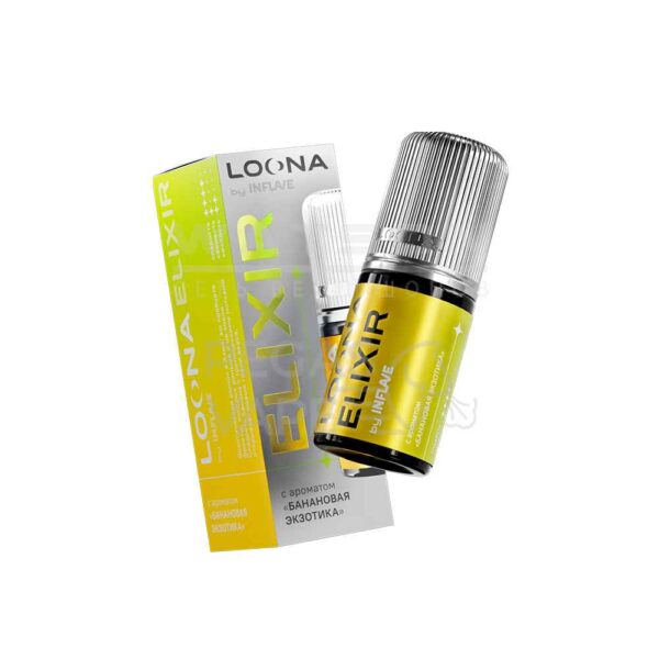 Жидкость LOONA ELIXIR by INFLAVE (Банановая экзотика) 30 мл 2% (20 мг/мл) Жидкость LOONA ELIXIR by INFLAVE (Банановая экзотика) 30 мл 2% (20 мг/мл)