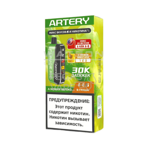 Электронная сигарета Artery CL6 30000 (FLAVOR+NIC edtion) (Зеленое яблоко груша) Электронная сигарета Artery CL6 30000 (FLAVOR+NIC edtion) (Зеленое яблоко груша)