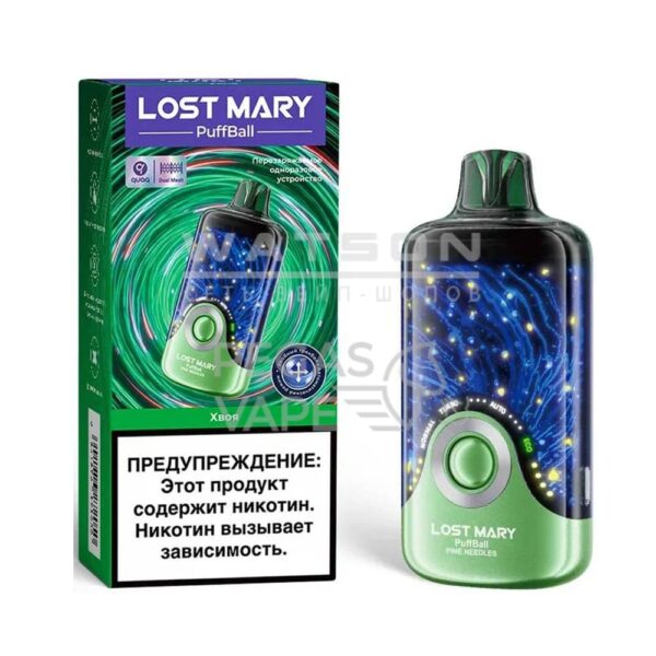 Электронная сигарета Lost Mary PuffBall 30000 (Хвоя) Электронная сигарета Lost Mary PuffBall 30000 (Хвоя)