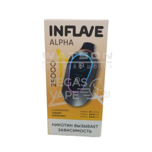 Электронная сигарета INFLAVE ALPHA 25000 (Банан Апельсин) Электронная сигарета INFLAVE ALPHA 25000 (Банан Апельсин)