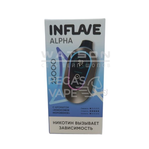 Электронная сигарета INFLAVE ALPHA 25000 (Кокосовое мороженое) Электронная сигарета INFLAVE ALPHA 25000 (Кокосовое мороженое)