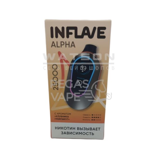 Электронная сигарета INFLAVE ALPHA 25000 (Клубника Грейпфрут) Электронная сигарета INFLAVE ALPHA 25000 (Клубника Грейпфрут)