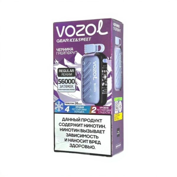 Электронная сигарета VOZOL GEAR ICE & SWEET 56000 (Черника грейпфрут) Электронная сигарета VOZOL GEAR ICE & SWEET 56000 (Черника грейпфрут)