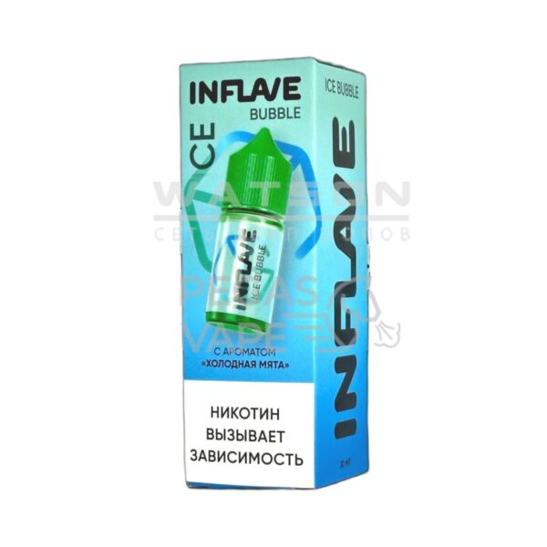 Жидкость INFLAVE BUBBLE ICE (Холодная мята) 30 мл 2% (20 мг/мл) Жидкость INFLAVE BUBBLE ICE (Холодная мята) 30 мл 2% (20 мг/мл)